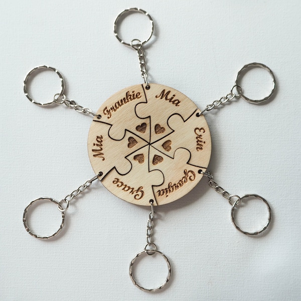 Puzzle Keychain Etsy