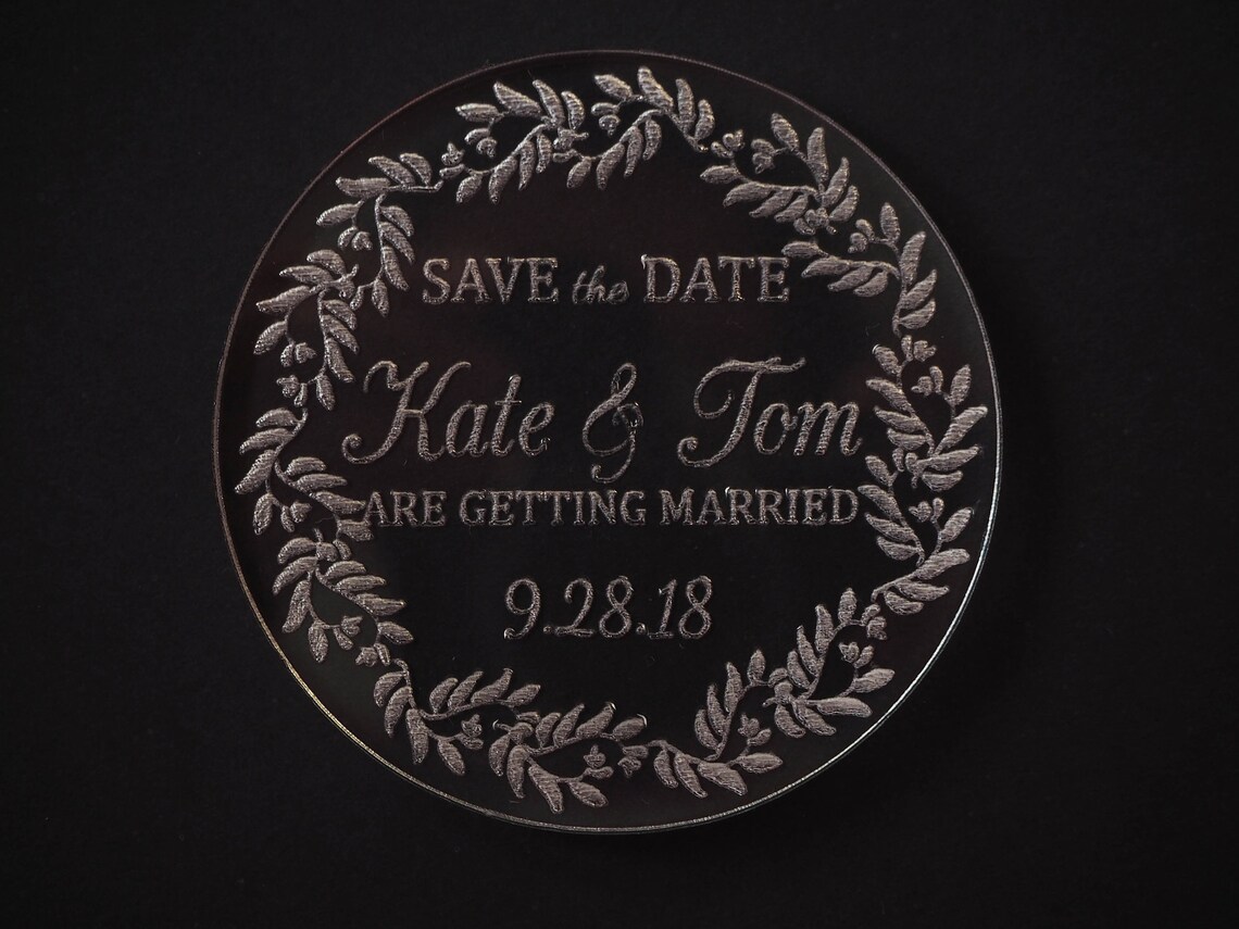 Save the Dateclear Acrylic Save the Datewedding Etsy