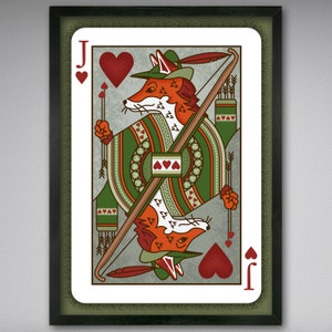Robin Hood - Speelkaart Illustratie - 5x7 duim