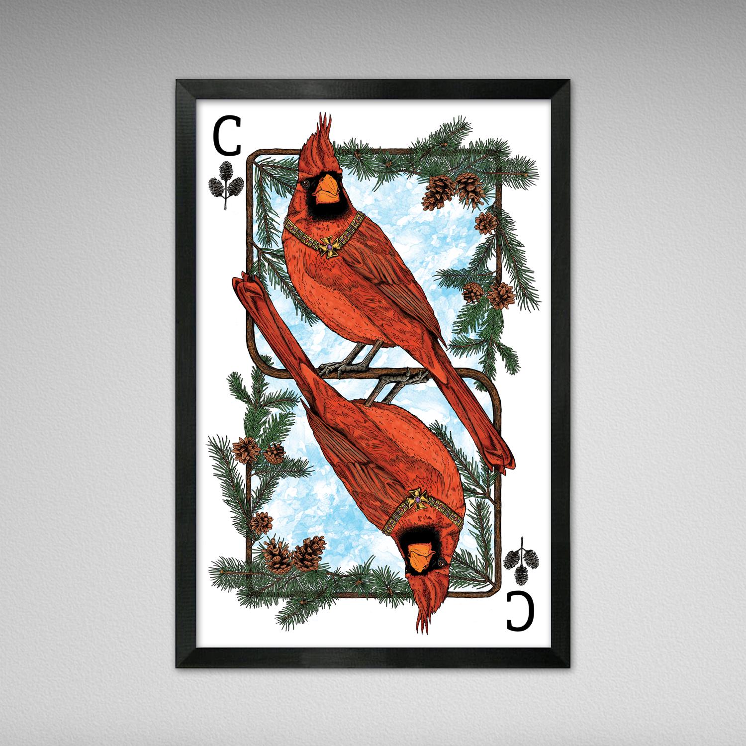 Royal Cardinal - Playing Card Print - 11x17 Inches - Etsy