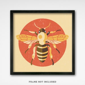 Mason Bee Graphic Print - 8x8