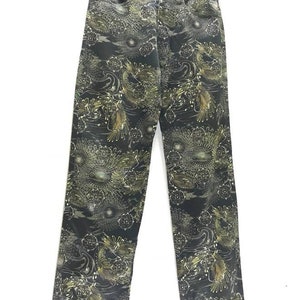 RAREST Issey Miyake Men Pant Full Printed Alien Space Creatures Rayon Blend Regular image 2