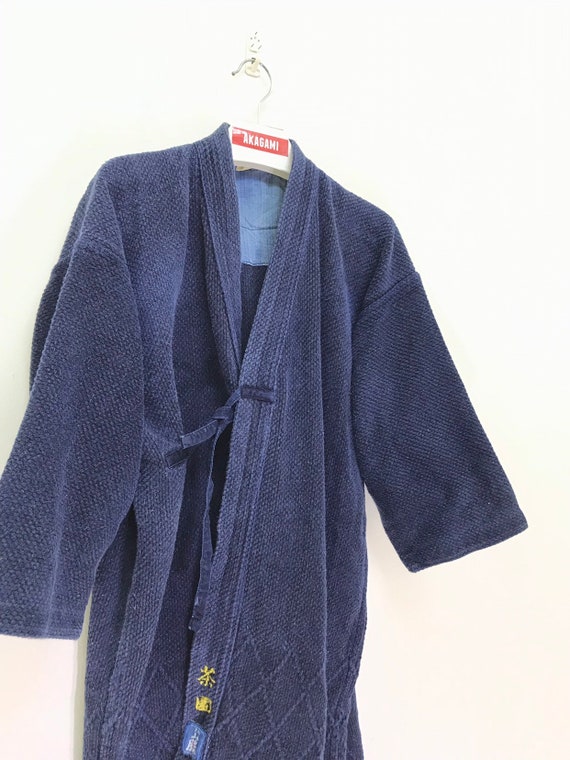 Made in Japan Vintage Kendo Jacket Blue Indigo Wo… - image 4