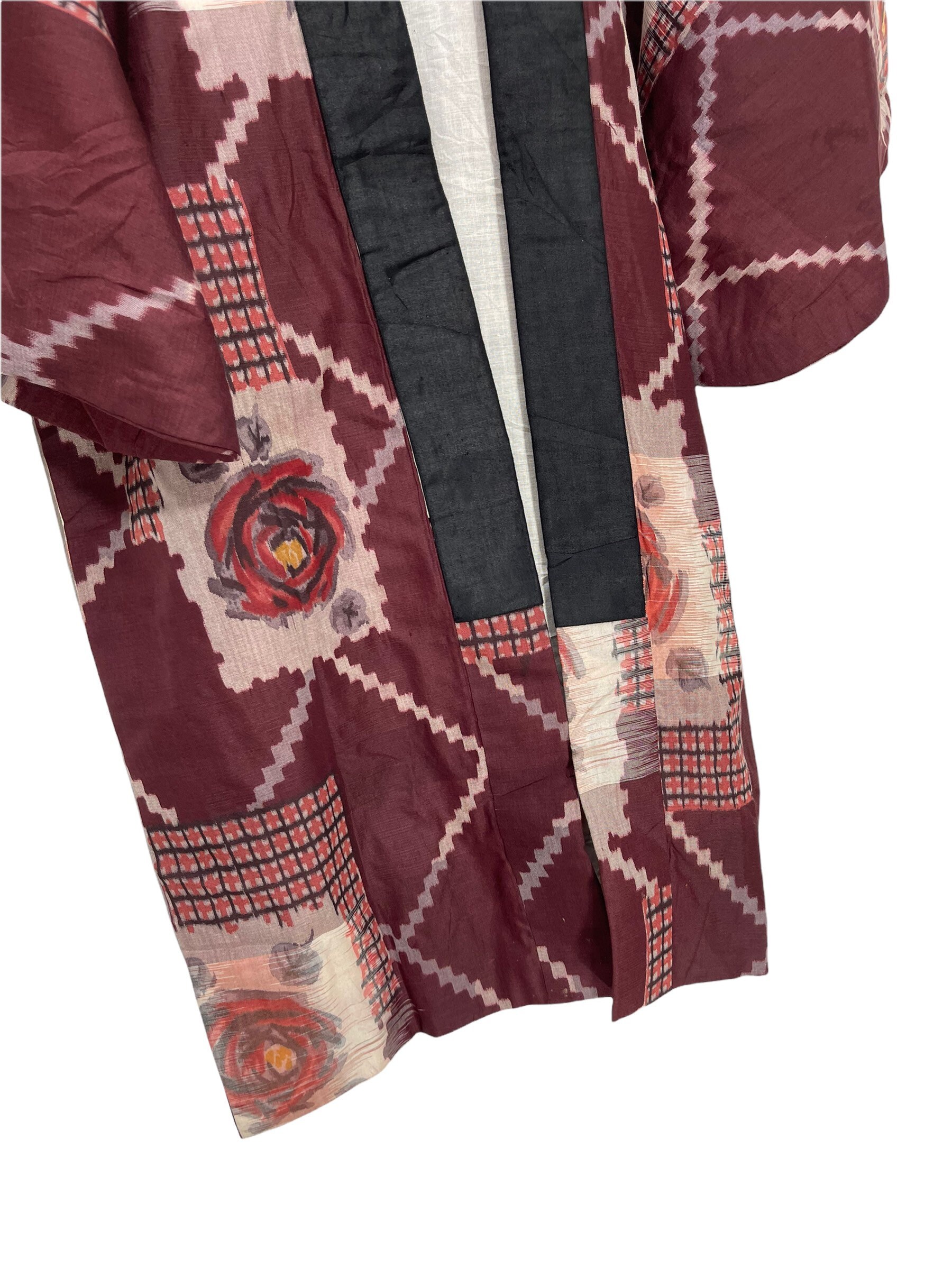 Made in Japan Vintage Haori Cotton Japanese Art Full Florals  display picture 1