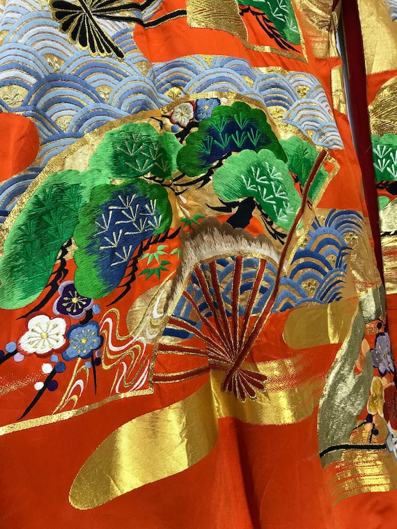 Made in Japan Rare Vintage Uchikake Wedding Silk … - image 3