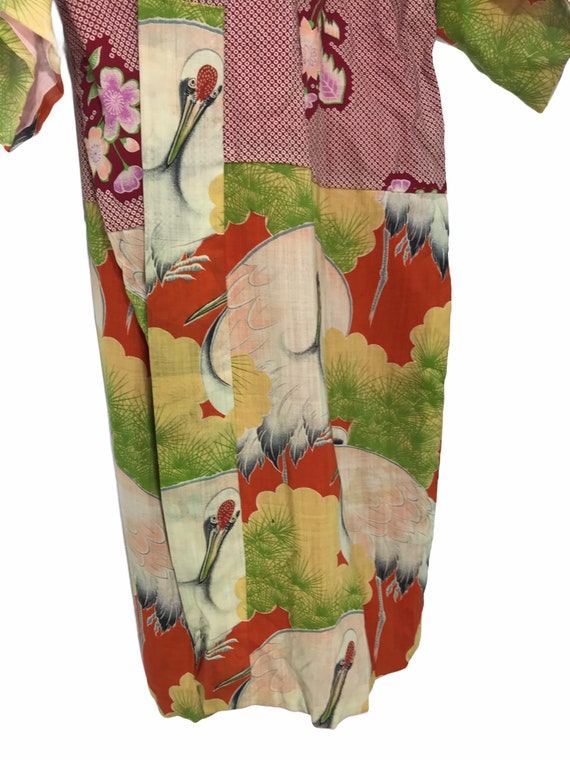 Made in Japan Vintage Old Juban Wool Kimono Hybri… - image 3