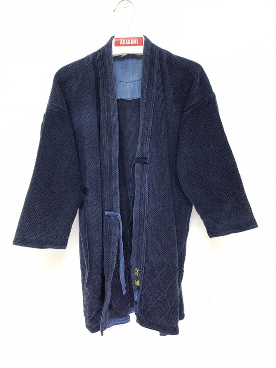 Made in Japan Vintage Kendo Jacket Blue Indigo Wo… - image 1