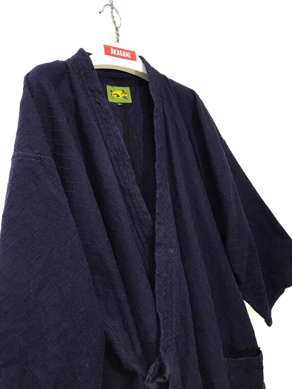 Made in Japan Kendo Noragi Jacket Indigo Blue Wov