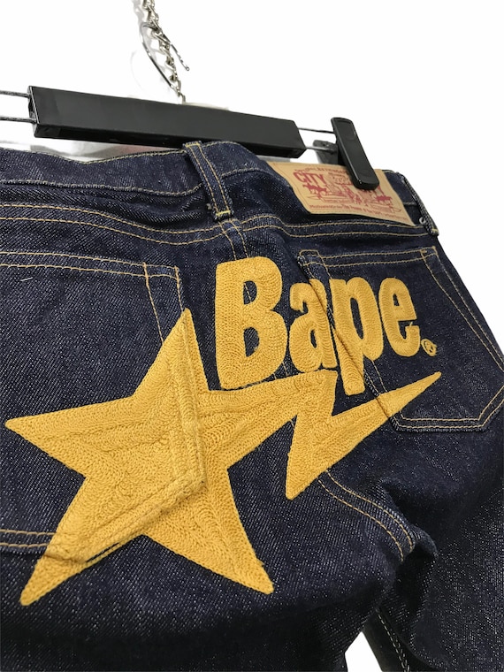 Rare Bapesta Chain Embroydery Bathing Ape Nigo Era Denim Pant -  Hong  Kong