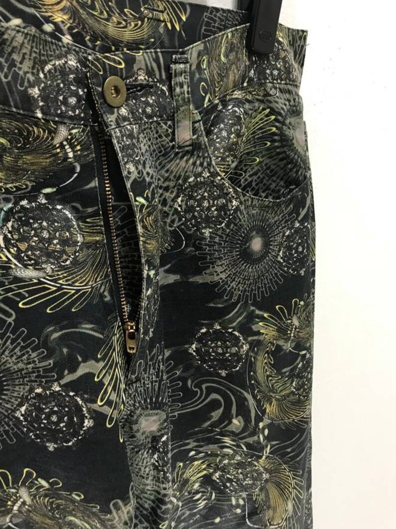 RAREST Issey Miyake Men Pant Full Printed Alien Space Creatures Rayon Blend Regular image 9