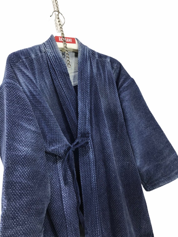 Made in Japan Vintage Kendo Noragi Jacket Indigo … - image 1