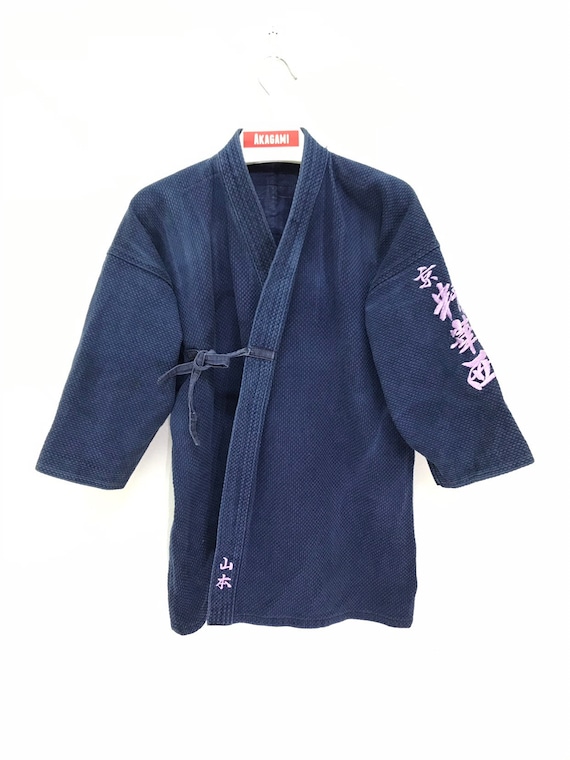 Made in Japan Vintage Kendo Jacket Indigo Blue Wov