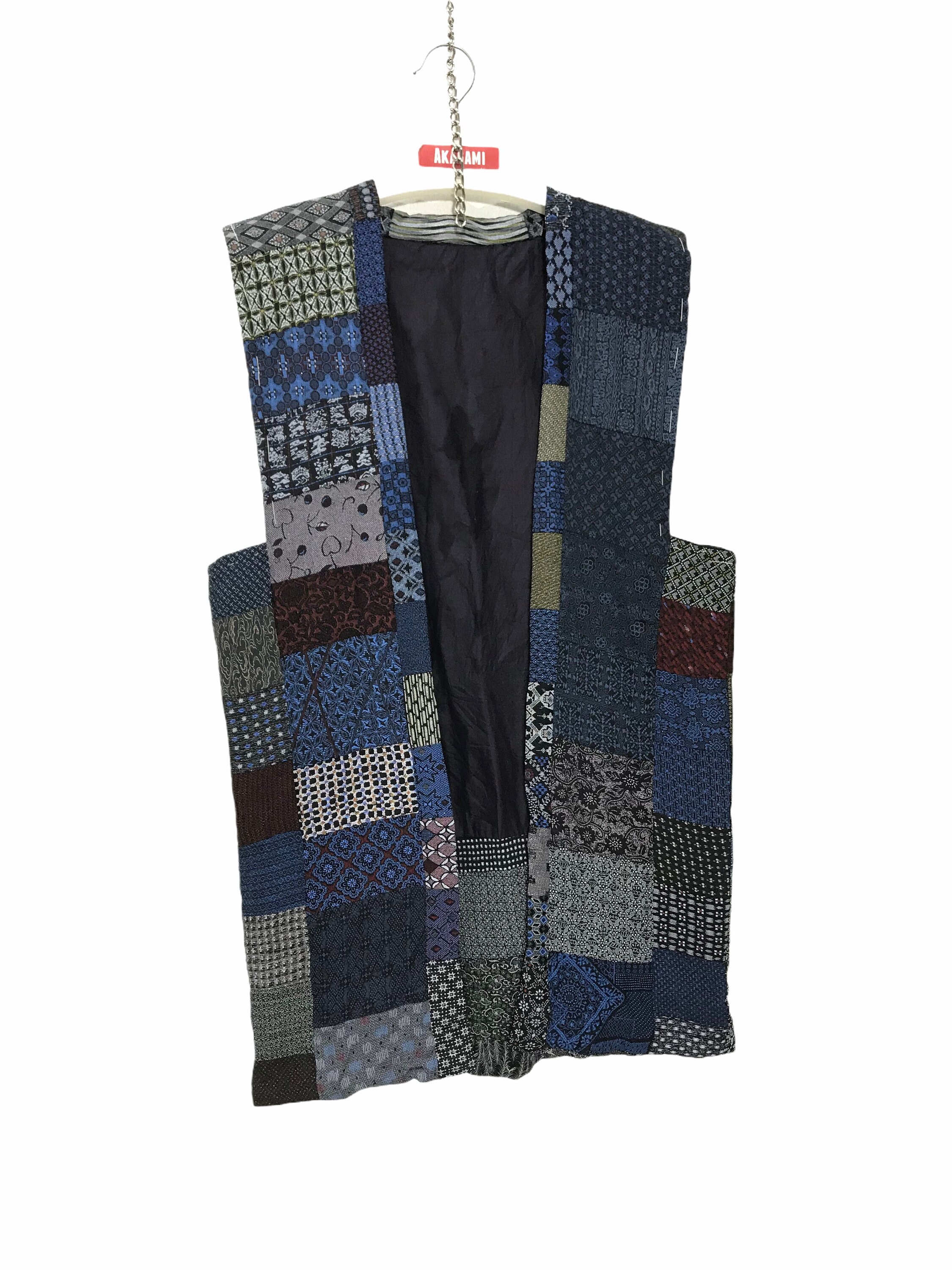 Made in Japan Vintage Hanten Vest Silk Jacket Slight Padding | Etsy