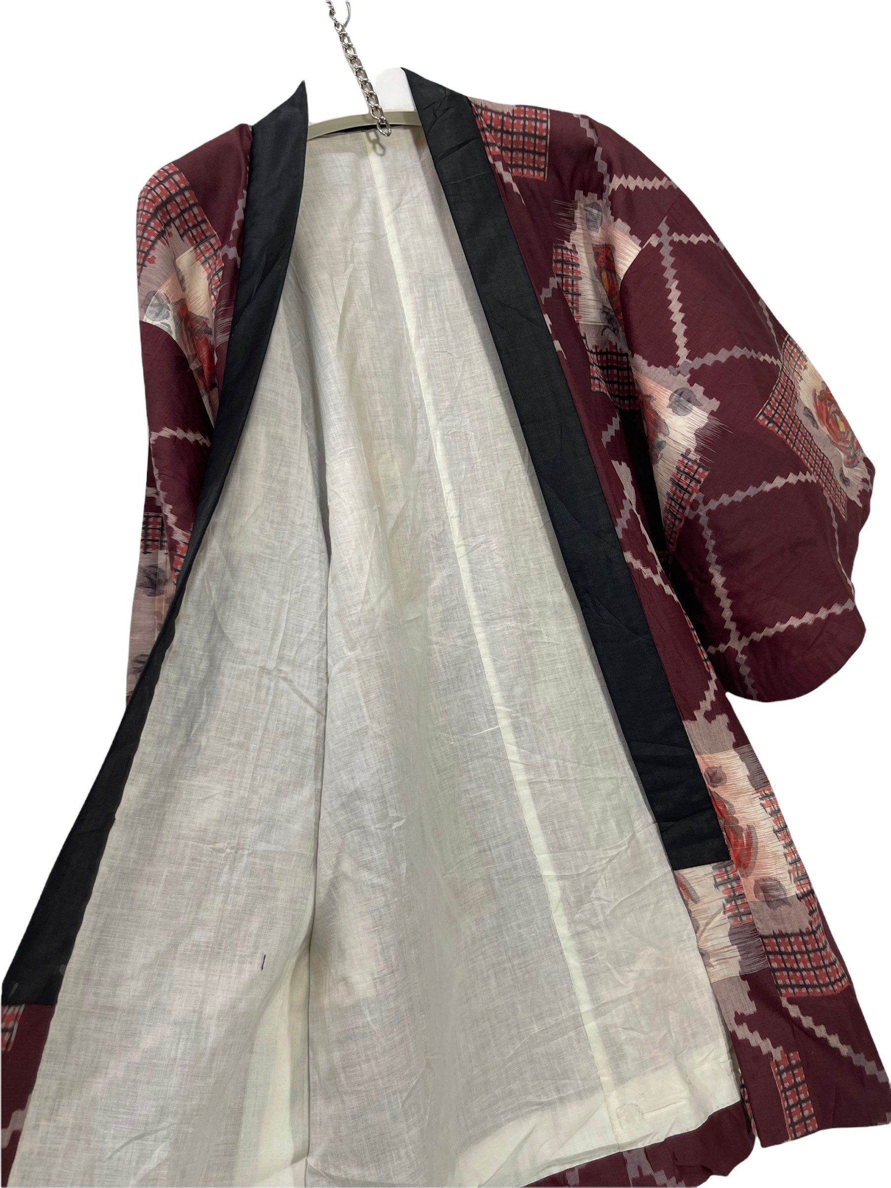 Made in Japan Vintage Haori Cotton Japanese Art Full Florals  display picture 1