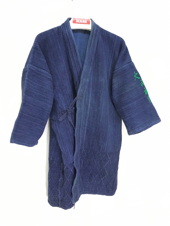 Made in Japan Vintage Kendo Jacket Noragi Indigo … - image 3