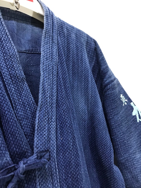 Made in Japan Vintage Kendo Noragi Jacket Indigo … - image 4