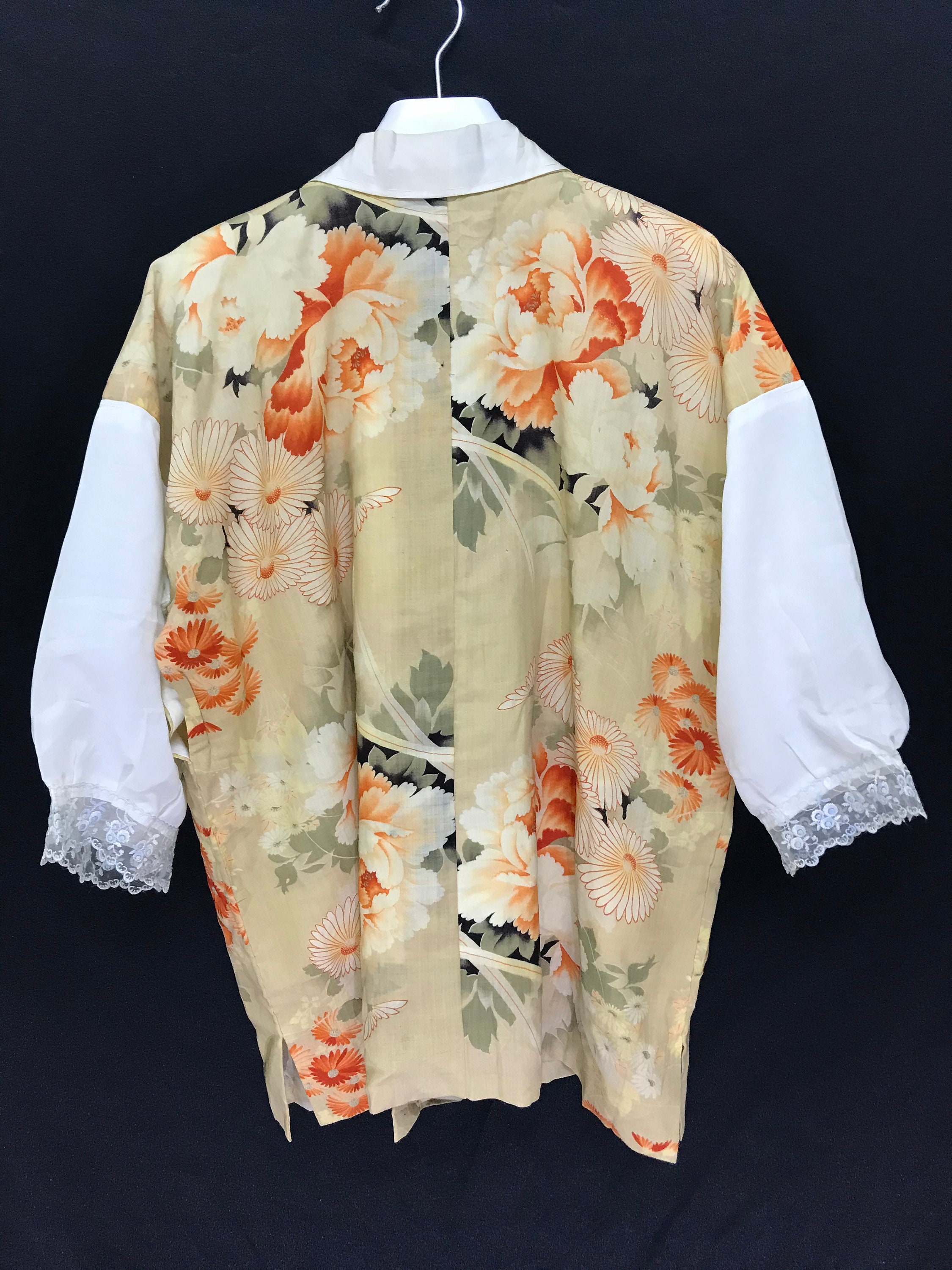 Made in Japan Vintage Haori Light Jacket Florals Hybrid Kimono - Etsy