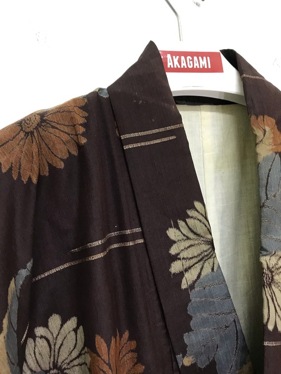 Made in Japan Vintage Haori Brown Cotton Light Ja… - image 6