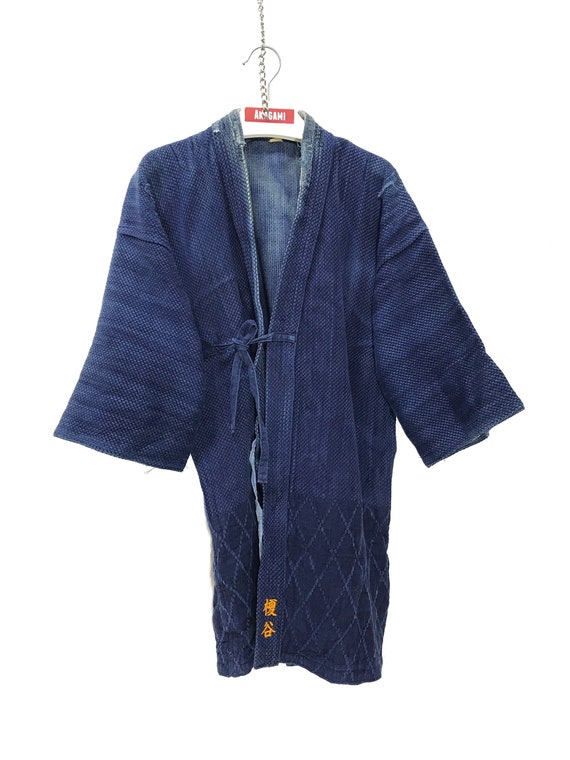 Made in Japan Vintage Kendo Jacket Noragi Indigo … - image 2