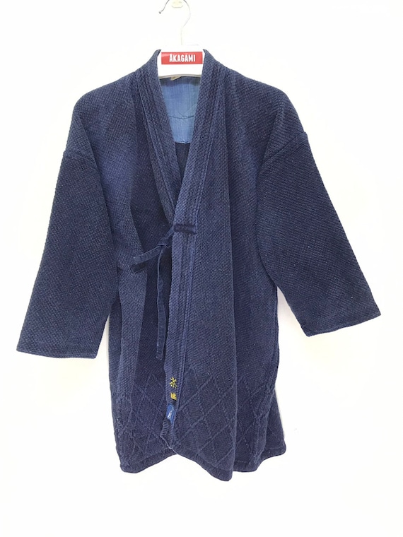 Made in Japan Vintage Kendo Jacket Blue Indigo Wo… - image 2