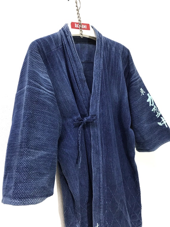 Made in Japan Vintage Kendo Noragi Jacket Indigo … - image 1