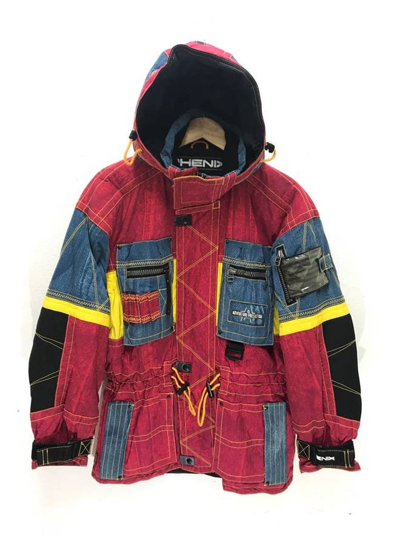 Japan Brand Phenix Parka Ski Jacket Fish Tail Multi Colour Block