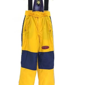 Made in Japan Descente Vintage Ski Outdoor Overall Two Tones Baggy Wide Stretchable Waist 28-30 inches
