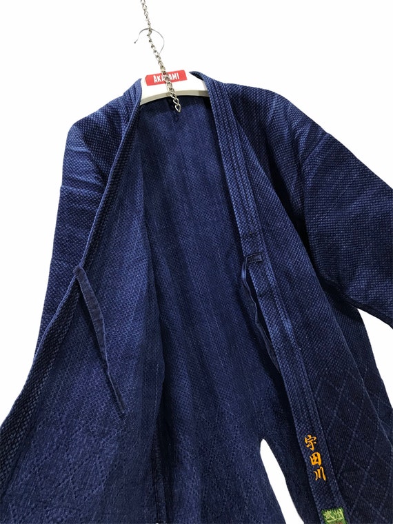 Made in Japan Vintage Kendo Noragi Jacket Indigo … - image 6