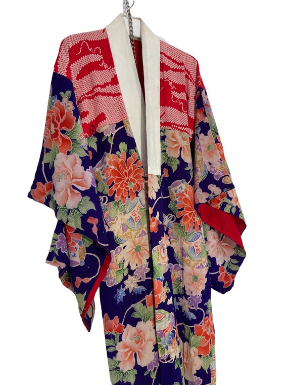 Made in Japan Vintage Old Juban Hybrid Silk Shibo… - image 4