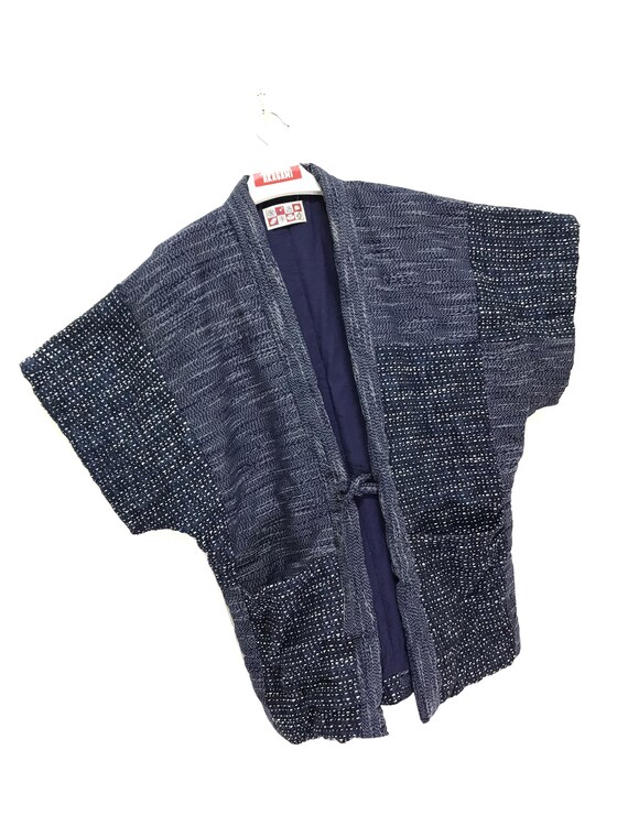 DONPACINO 10% Off Made in Japan Rare Vintage Hanten Jacket Padding Wadded Cotton Sashiko PATTERNS Patchwork Drawstring Kimono Warm Winter Jacket