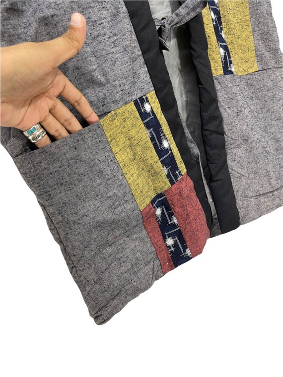 Hanten Vest Jacket Padding Patchwork Japanese Pat… - image 2