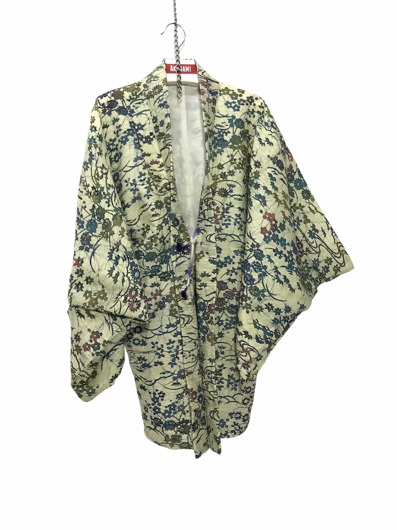 Made in Japan Vintage Haori Wool Japanese Florals Patterns Etsy UK