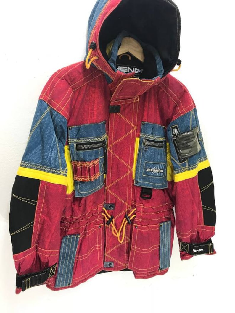 Japan Brand Phenix Parka Ski Jacket Fish Tail Multi Colour Block