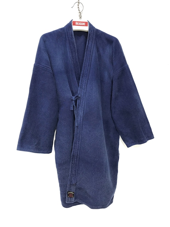 Made in Japan Vintage Kendo Jacket Noragi Indigo … - image 2