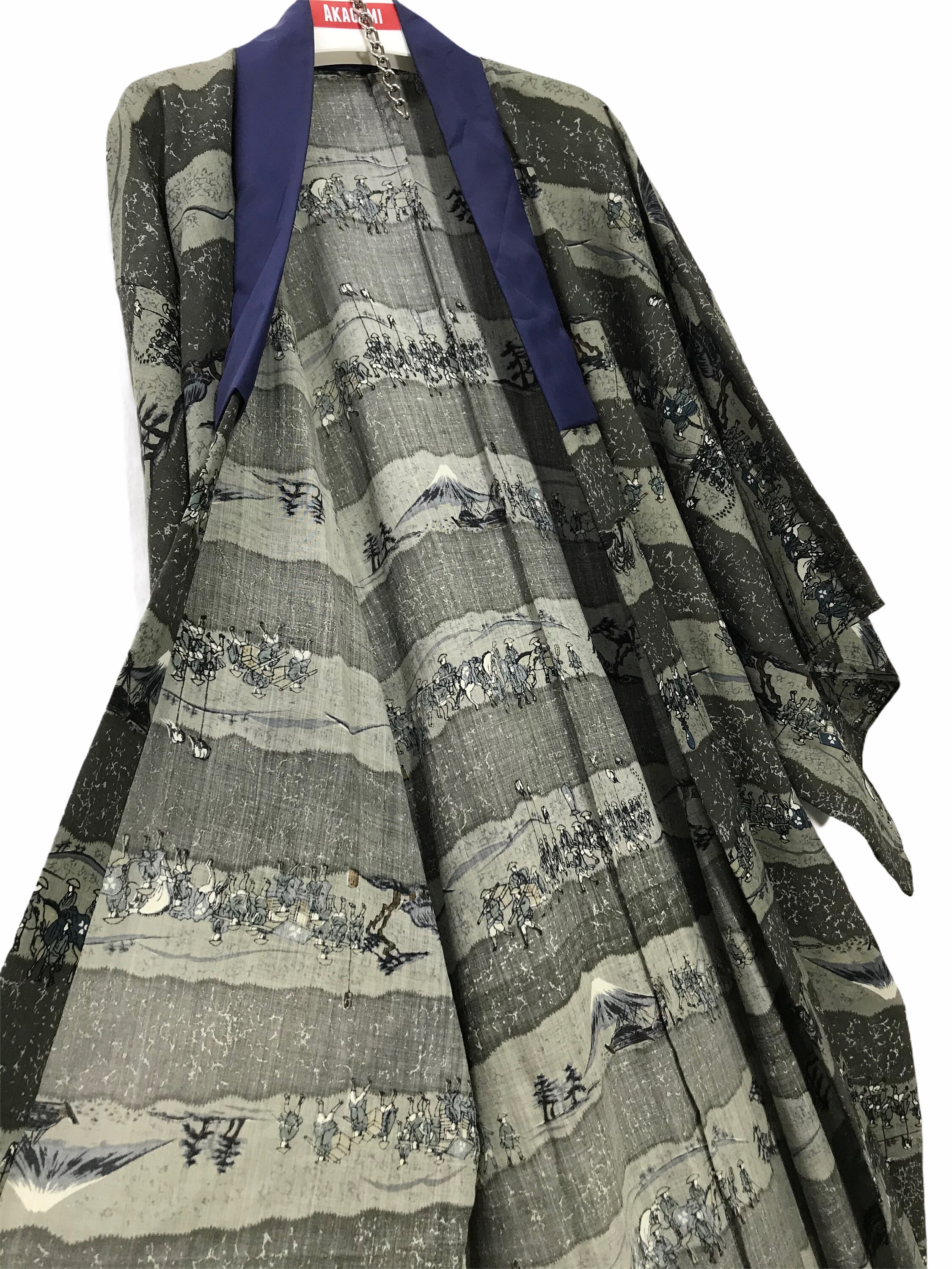 Made in Japan Vintage Juban Kimono Wool Edo Farmers Fuji Etsy