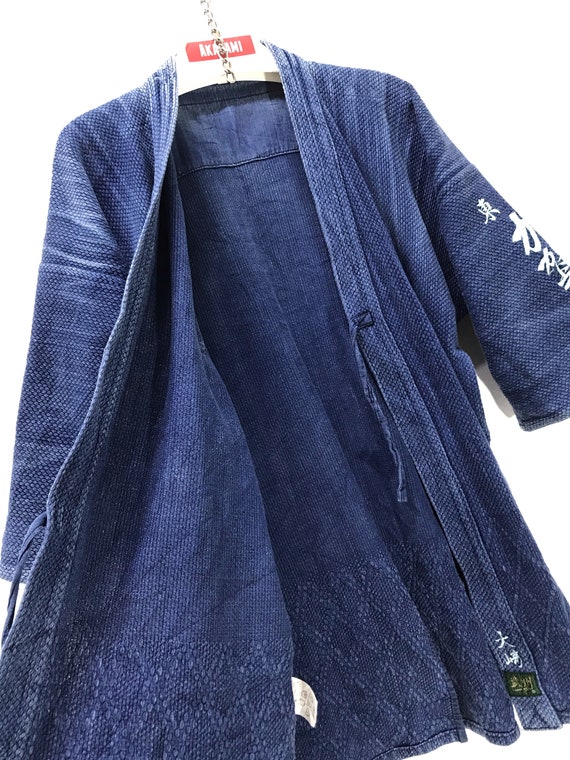 Made in Japan Vintage Kendo Noragi Jacket Indigo … - image 5