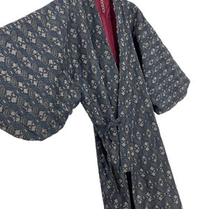 Made in Japan Hanten Jacket Padding Wadded Full Tapestry Japanese Pattern Handmade Kimono Robe Warm Cozy Jacket