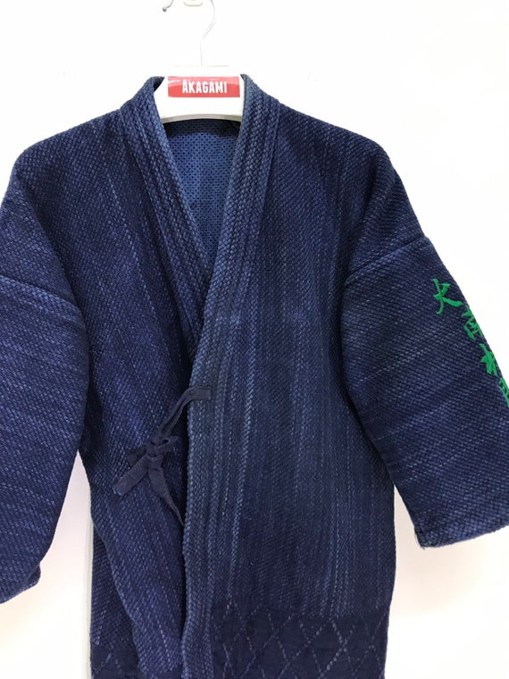 Made in Japan Vintage Kendo Jacket Noragi Indigo … - image 1