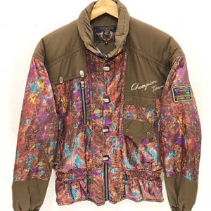 Made in Japan Fablice Vintage Multi Colour Abstract Ski Jacket Fish Tail