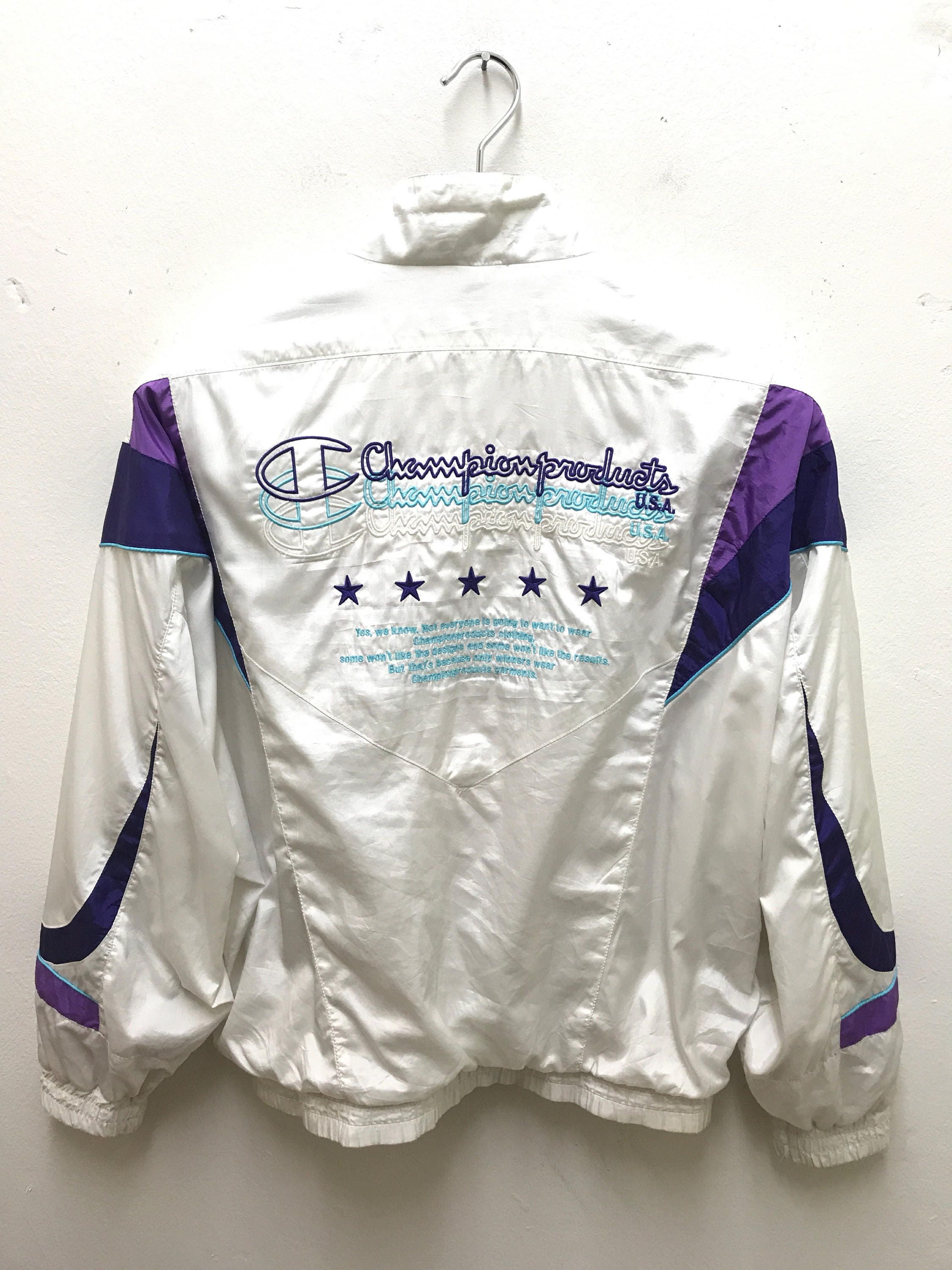 champion purple windbreaker