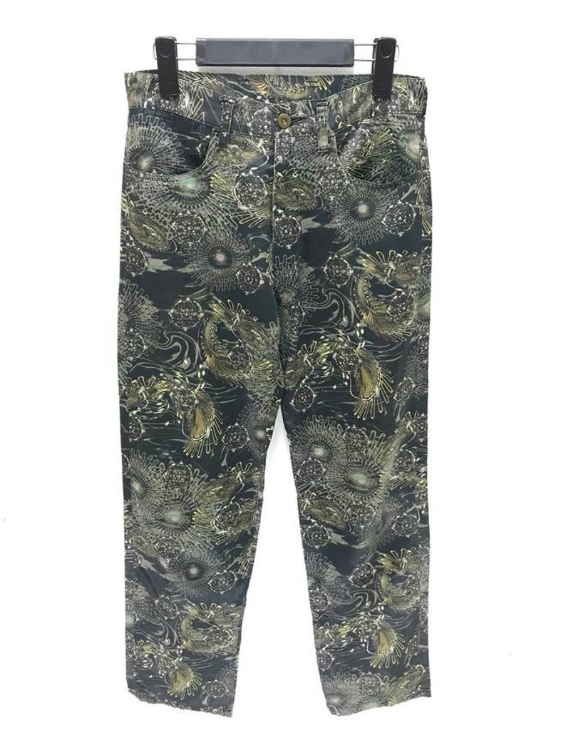 RAREST Issey Miyake Men Pant Full Printed Alien Space Creatures Rayon Blend Regular image 5