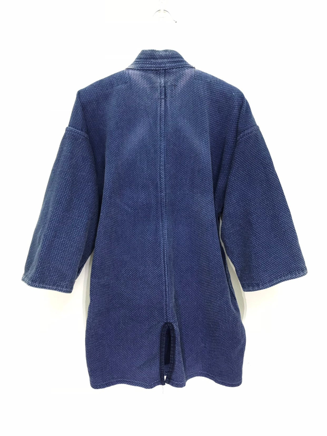 KENDO DIAMOND PATTERN PATCHWORK NO-COLLAR JACKE