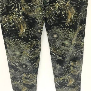 RAREST Issey Miyake Men Pant Full Printed Alien Space Creatures Rayon Blend Regular image 6