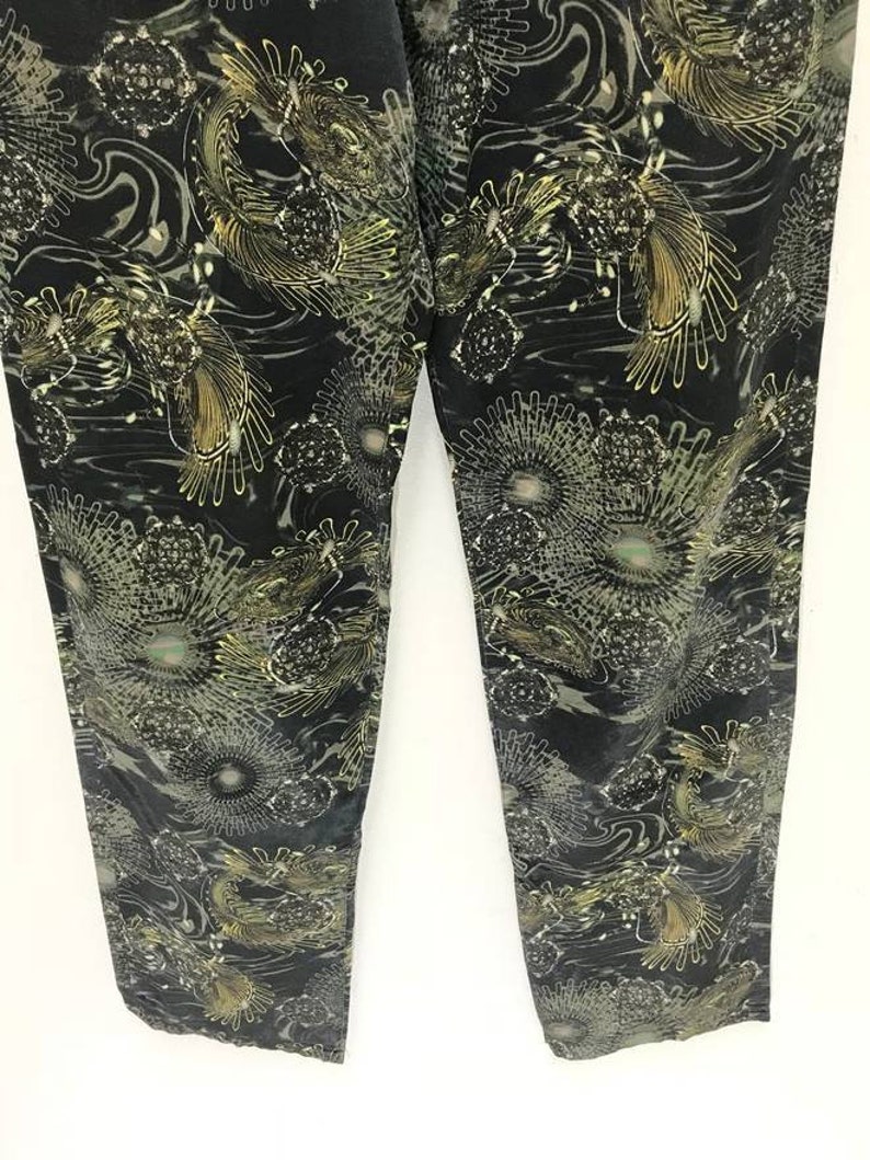 RAREST Issey Miyake Men Pant Full Printed Alien Space Creatures Rayon Blend Regular image 6