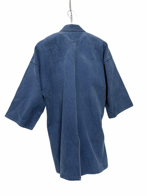 Made in Japan Vintage Kendo Jacket Indigo Blue Woven Cotton