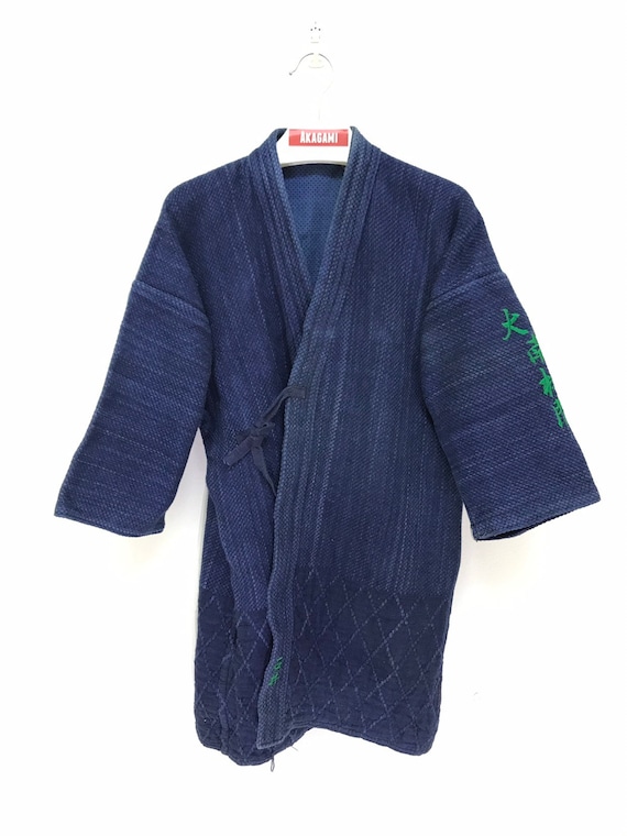 Made in Japan Vintage Kendo Jacket Noragi Indigo … - image 2