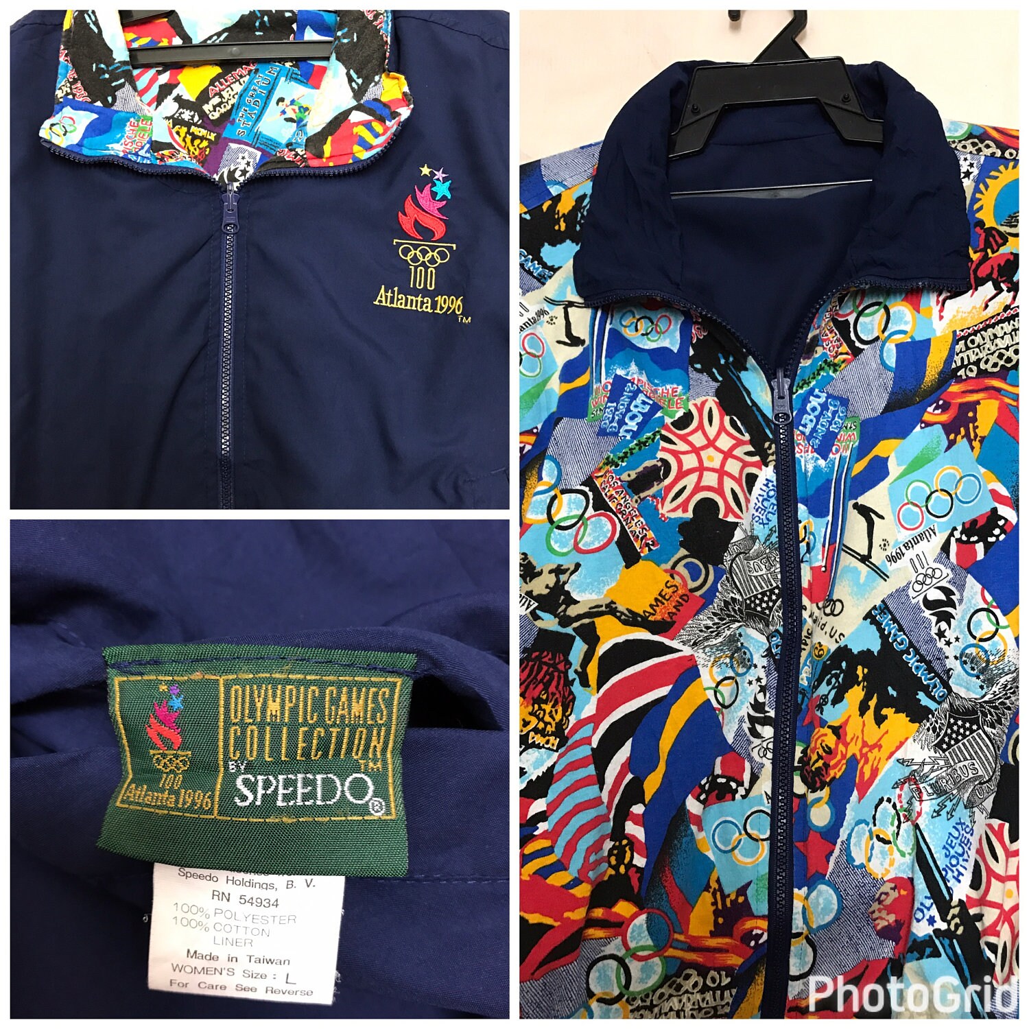 Reversible Jacket Olympic Atlanta 1996 Vintage 1996 Rare Reversible Jacket Olympic Atlanta 1996 Vintage 1996 Rare