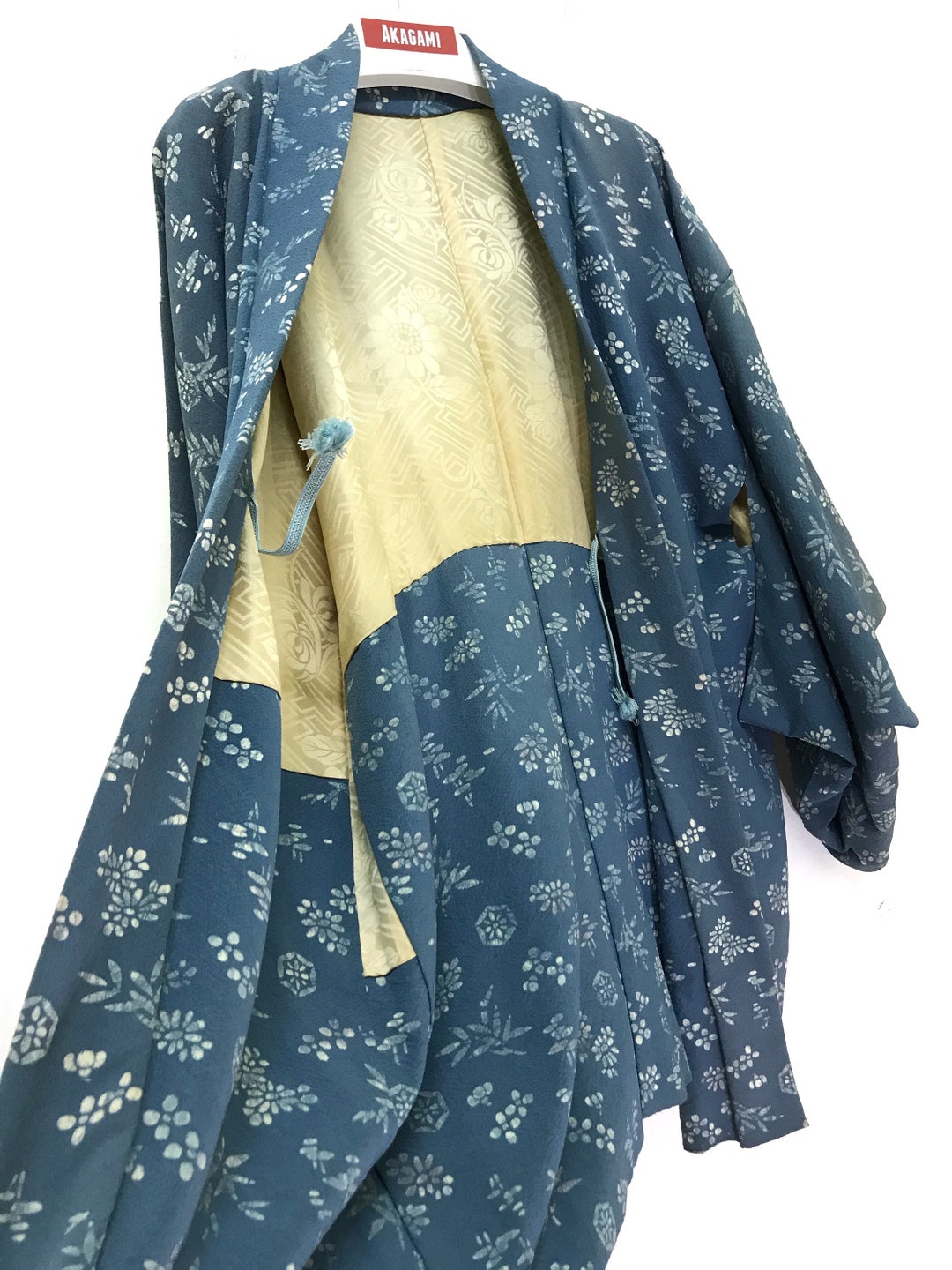 Made in Japan Vintage Haori Silk Light Jacket Drawstrings - Etsy