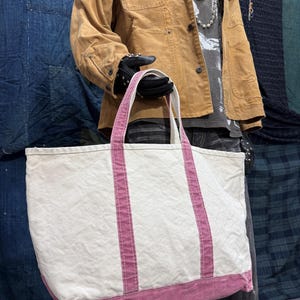 Ll Bean Leather Tote Vintage - Etsy