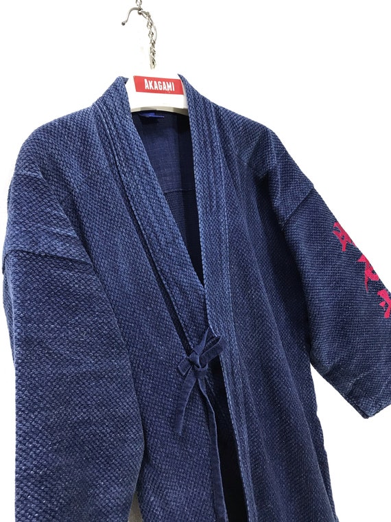 Made in Japan Vintage Kendo Jacket Noragi Indigo … - image 1